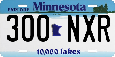 MN license plate 300NXR
