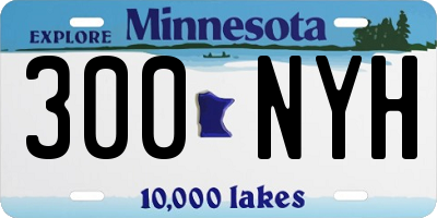 MN license plate 300NYH