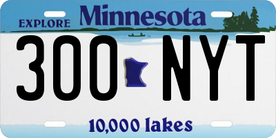 MN license plate 300NYT