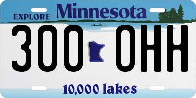 MN license plate 300OHH