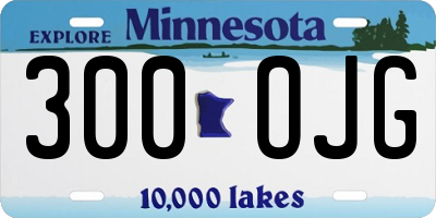 MN license plate 300OJG