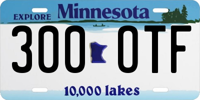 MN license plate 300OTF