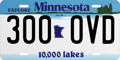 MN license plate 300OVD