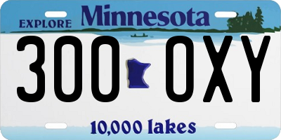 MN license plate 300OXY