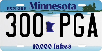 MN license plate 300PGA