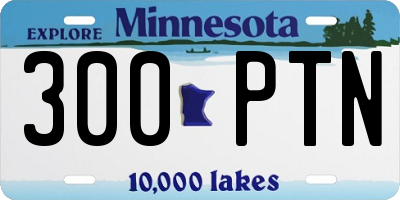 MN license plate 300PTN