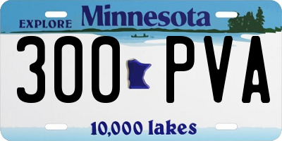 MN license plate 300PVA