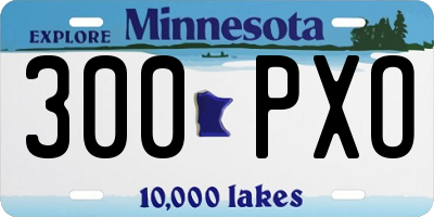 MN license plate 300PXO