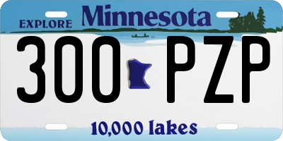 MN license plate 300PZP