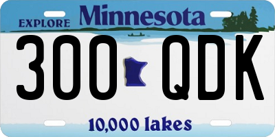 MN license plate 300QDK