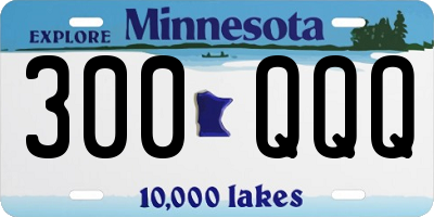 MN license plate 300QQQ