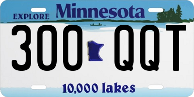 MN license plate 300QQT