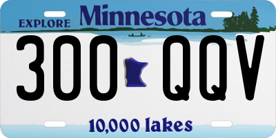 MN license plate 300QQV