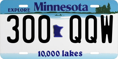 MN license plate 300QQW