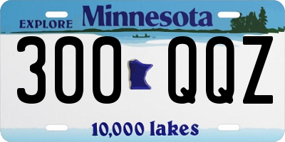 MN license plate 300QQZ