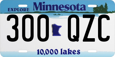 MN license plate 300QZC