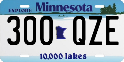 MN license plate 300QZE