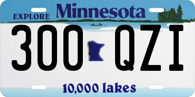 MN license plate 300QZI