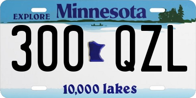 MN license plate 300QZL