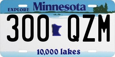 MN license plate 300QZM