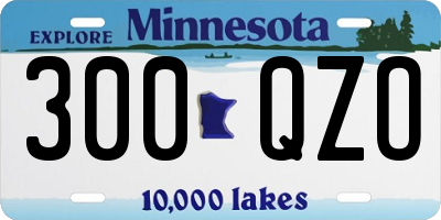 MN license plate 300QZO