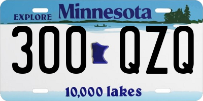 MN license plate 300QZQ
