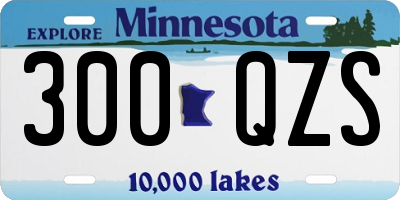 MN license plate 300QZS