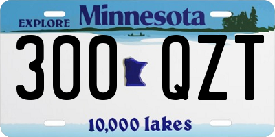 MN license plate 300QZT