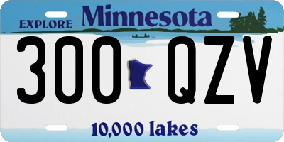 MN license plate 300QZV