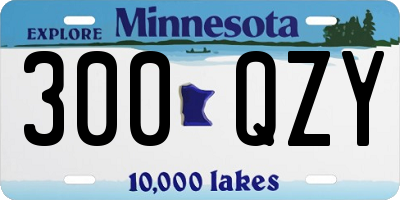 MN license plate 300QZY