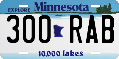 MN license plate 300RAB