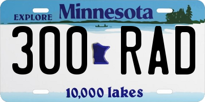 MN license plate 300RAD