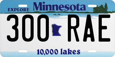 MN license plate 300RAE
