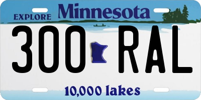 MN license plate 300RAL
