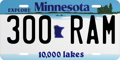 MN license plate 300RAM