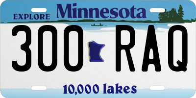 MN license plate 300RAQ