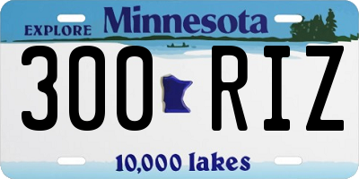 MN license plate 300RIZ