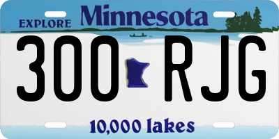 MN license plate 300RJG