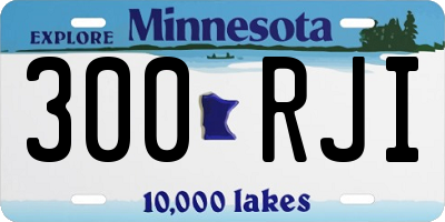 MN license plate 300RJI