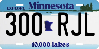 MN license plate 300RJL