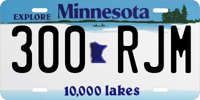 MN license plate 300RJM