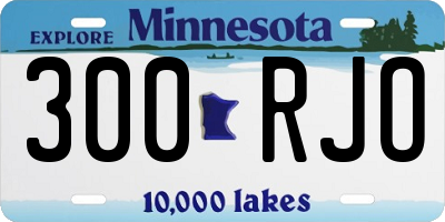 MN license plate 300RJO