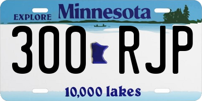 MN license plate 300RJP