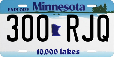MN license plate 300RJQ
