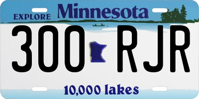 MN license plate 300RJR