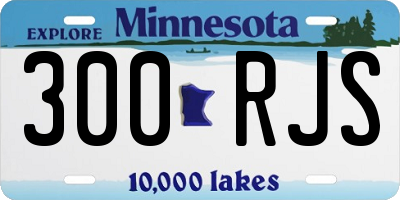 MN license plate 300RJS