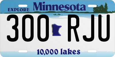 MN license plate 300RJU