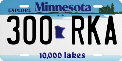 MN license plate 300RKA