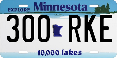 MN license plate 300RKE