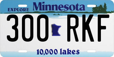 MN license plate 300RKF